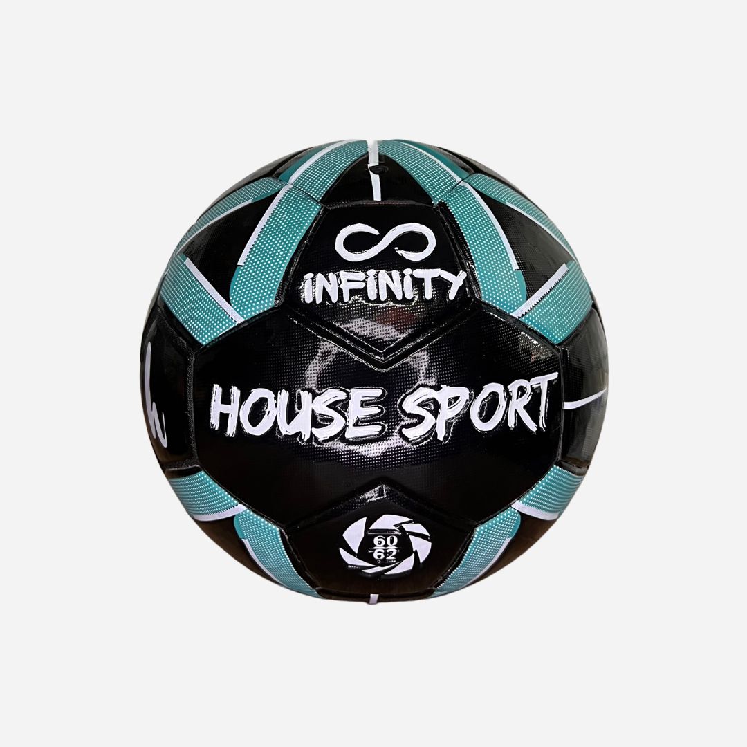 Balón de Micro Fútbol Profesional - House Sport | Colección Infinity Negro x Turquesa