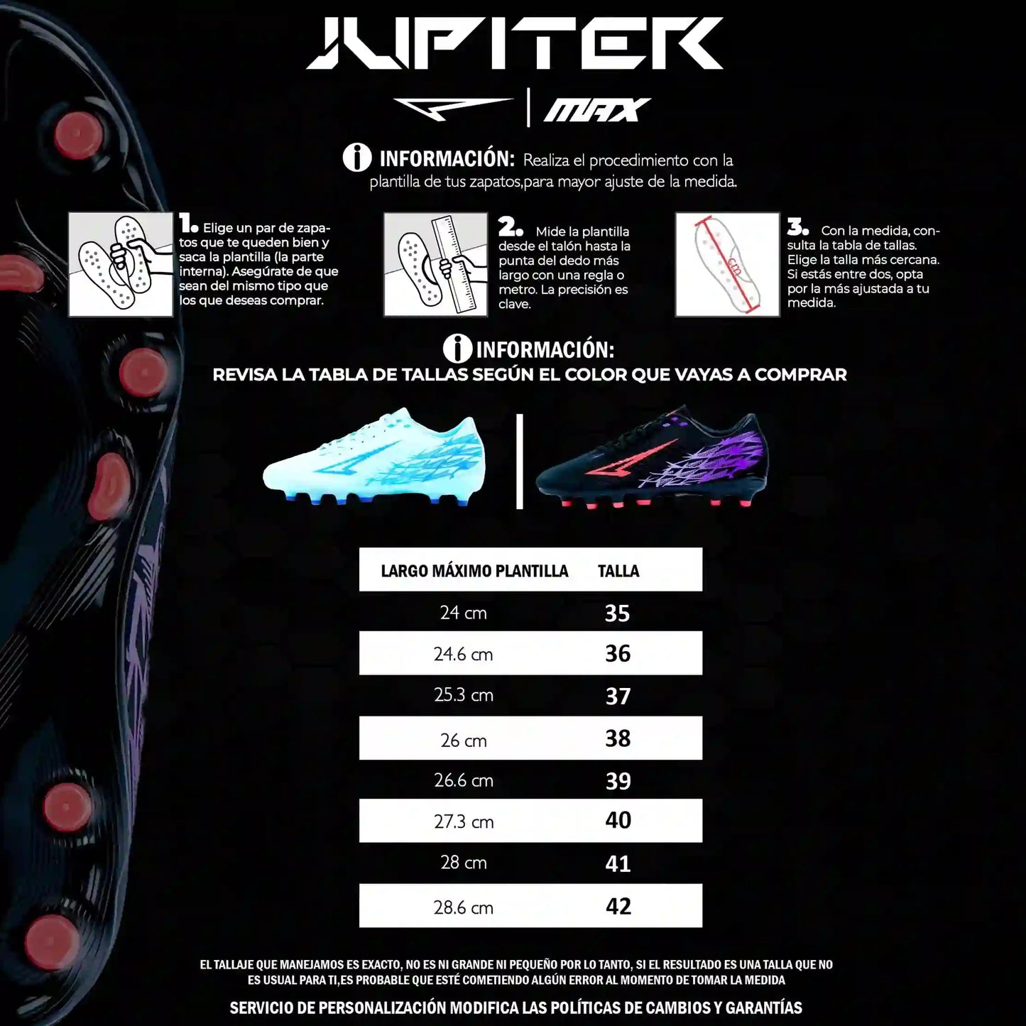 Guayos de Fútbol JÚPITER Blanco - MAX SPORT