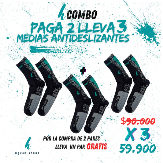 COMBO MEDIAS ANTIDESLIZANTES