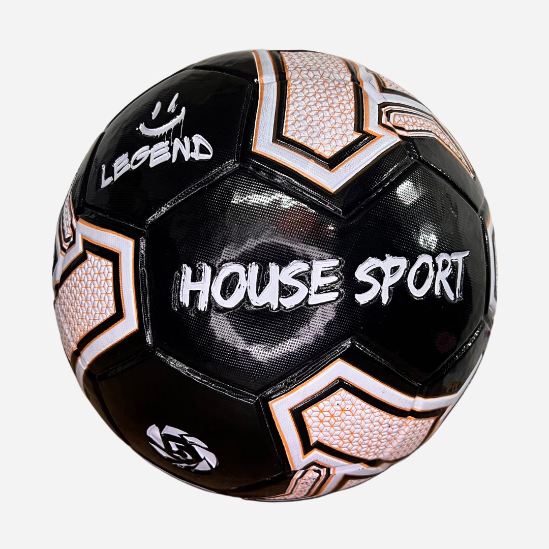 Balón de Fútbol Profesional - House Sport | Colección Legend Negro x Naranja