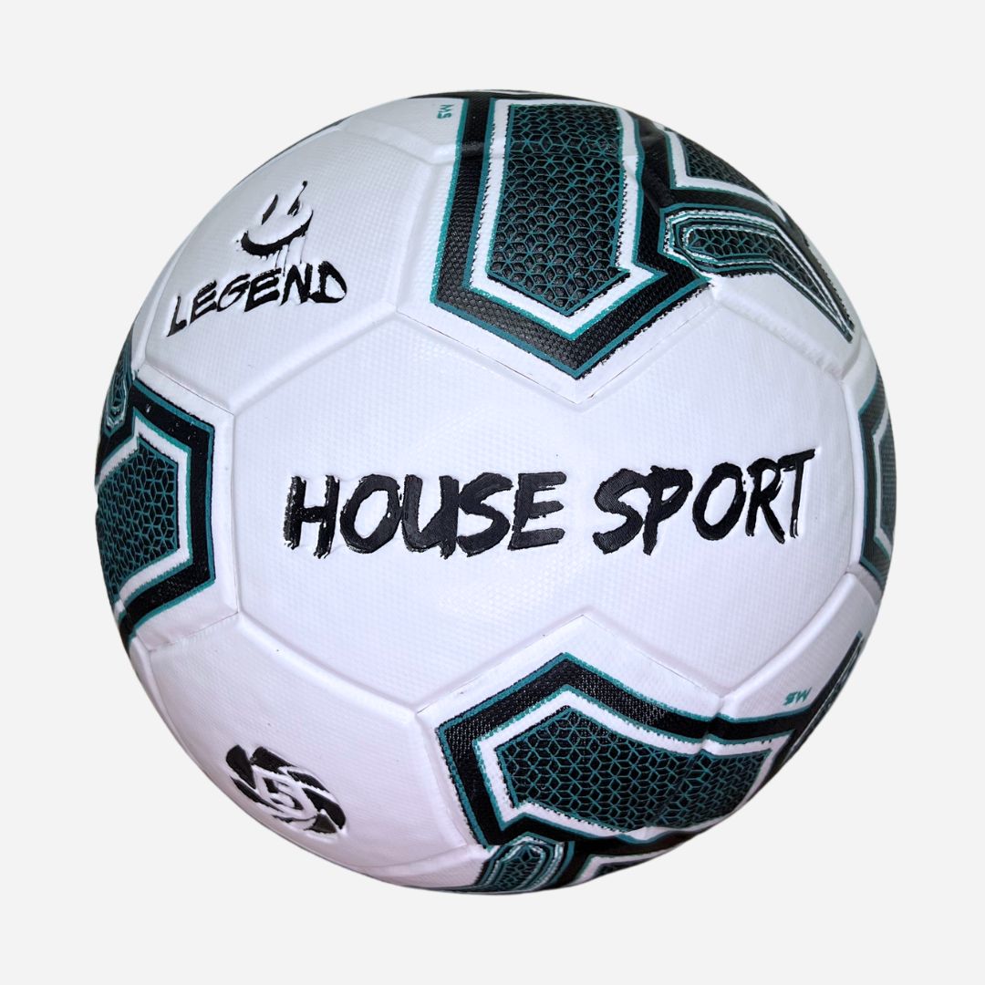 Balón de Fútbol Profesional - House Sport | Colección Legend Blanco x Turquesa