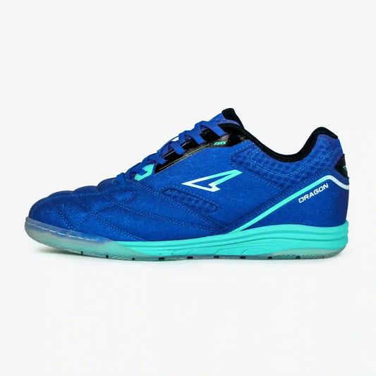 ZAPATILLAS DRAGON AZUL X TURQUESA FUTSAL - MICROFUTBOL