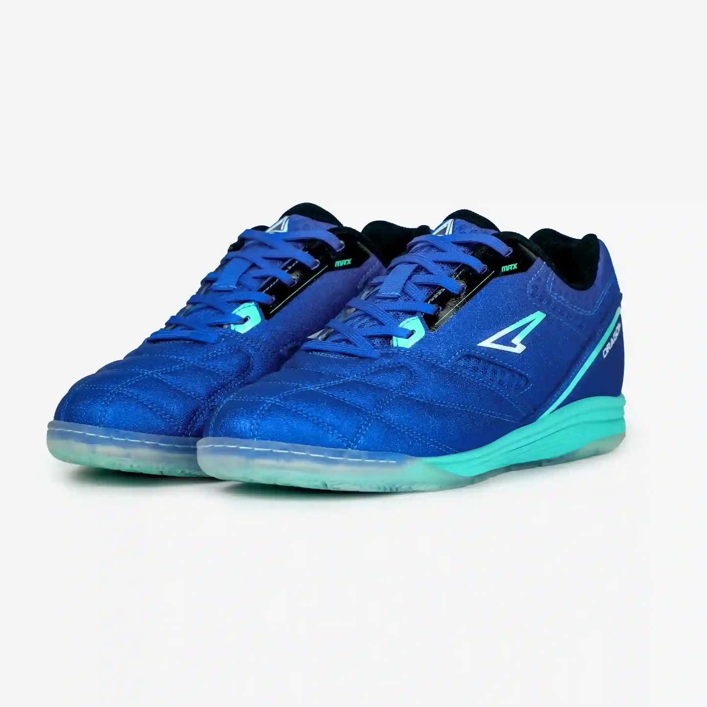 ZAPATILLAS DRAGON AZUL X TURQUESA FUTSAL - MICROFUTBOL