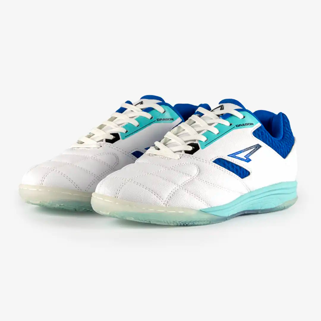 ZAPATILLAS FUTBOL SALA / MICROFUTBOL DRAGON BLANCO X AZUL