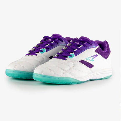 ZAPATILLAS FUTBOL SALA / MICROFUTBOL DRAGON BLANCO X MORADO