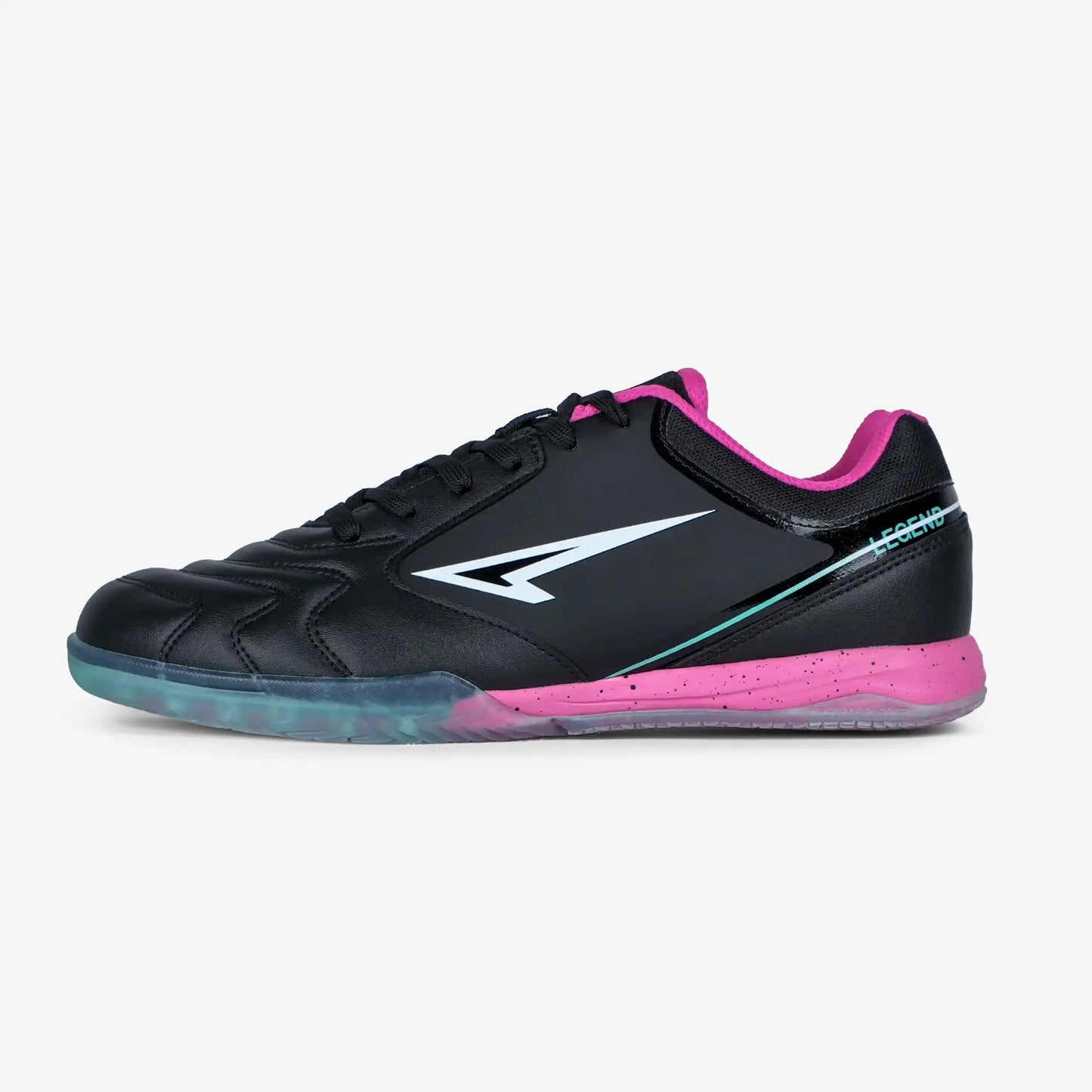 ZAPATILLAS FUTBOL SALA / MICROFUTBOL LEGEND NEGRO X ROSADO