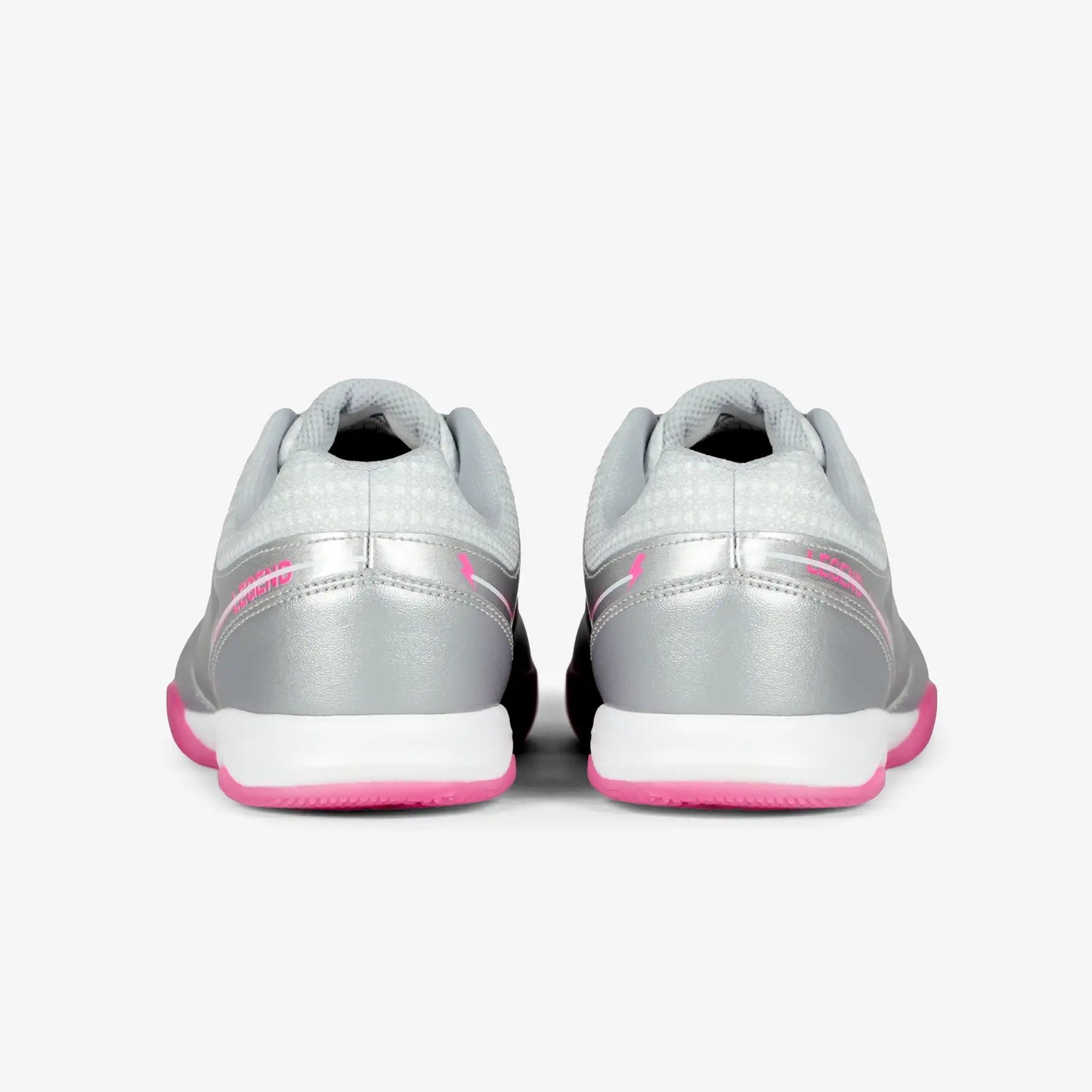 ZAPATILLAS FUTBOL SALA / MICROFUTBOL LEGEND PLATEADO X ROSADO