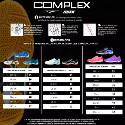 ZAPATILLAS COMPLEX VIOLETA ELECTRICO FUTSAL - MICROFUTBOL