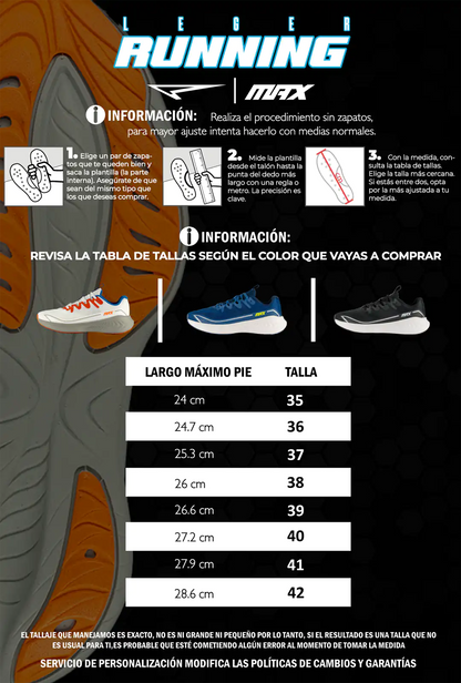 ZAPATILLAS MAX RUNNING LEGER AZUL OSCURO